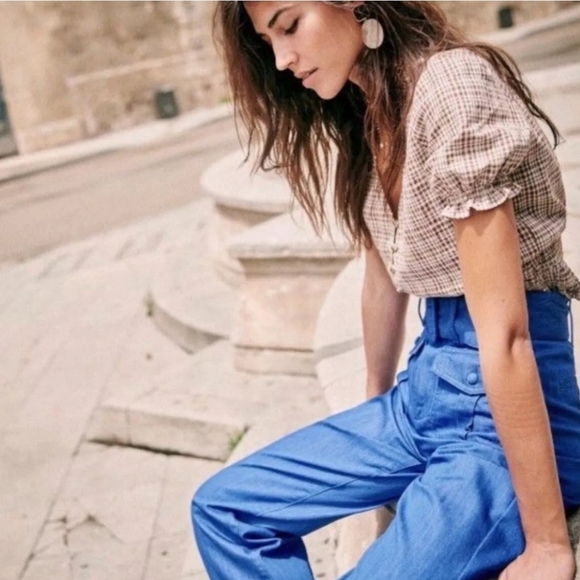 Sezane Feliz Plaid Top 36/4 - Picture 2 of 9